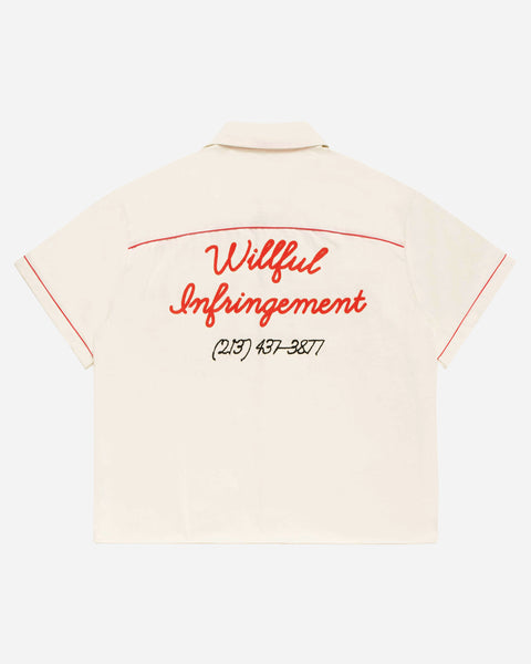 Willful Infringement Bowling Shirt Cream